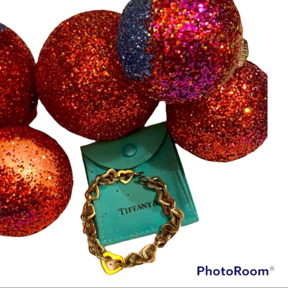 AUTHENTIC Y2K TIFFANY & CO HEART LINK BRACELET GOLD & SILVER RETIRED ⭐️⭐️⭐️⭐️⭐️ - Picture 14 of 14